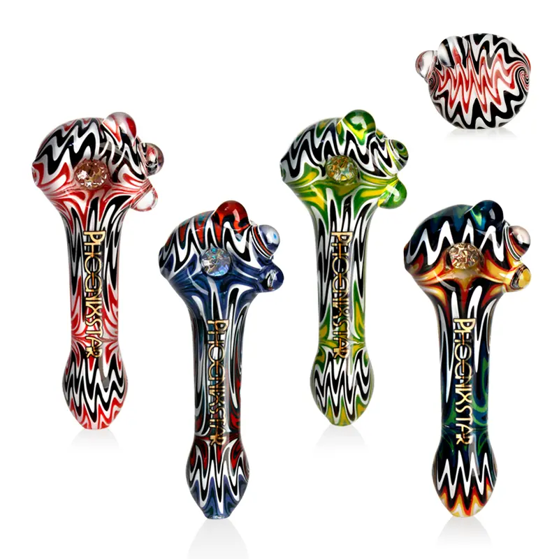 [T-1421-22] Phoenix Glass Handpipe (PGP65 5")