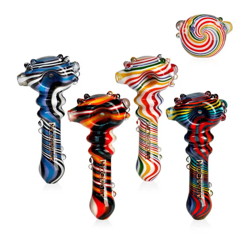 [T-1421-23] Phoenix Glass Handpipe (PGP70 4.5")