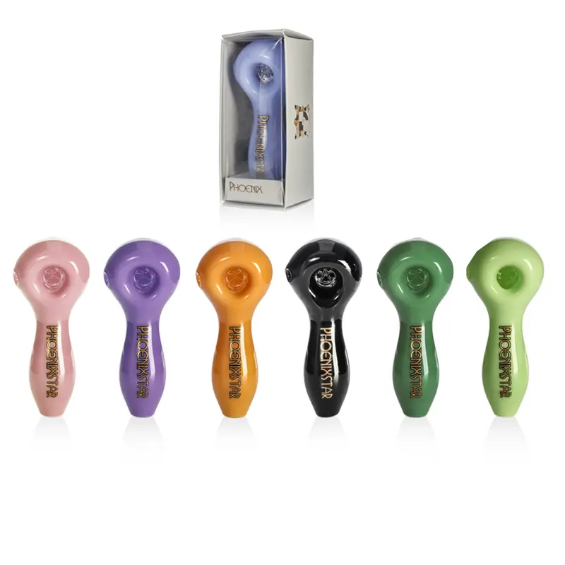 [T-1421-28] Phoenix Glass Handpipe (PGP101 4")