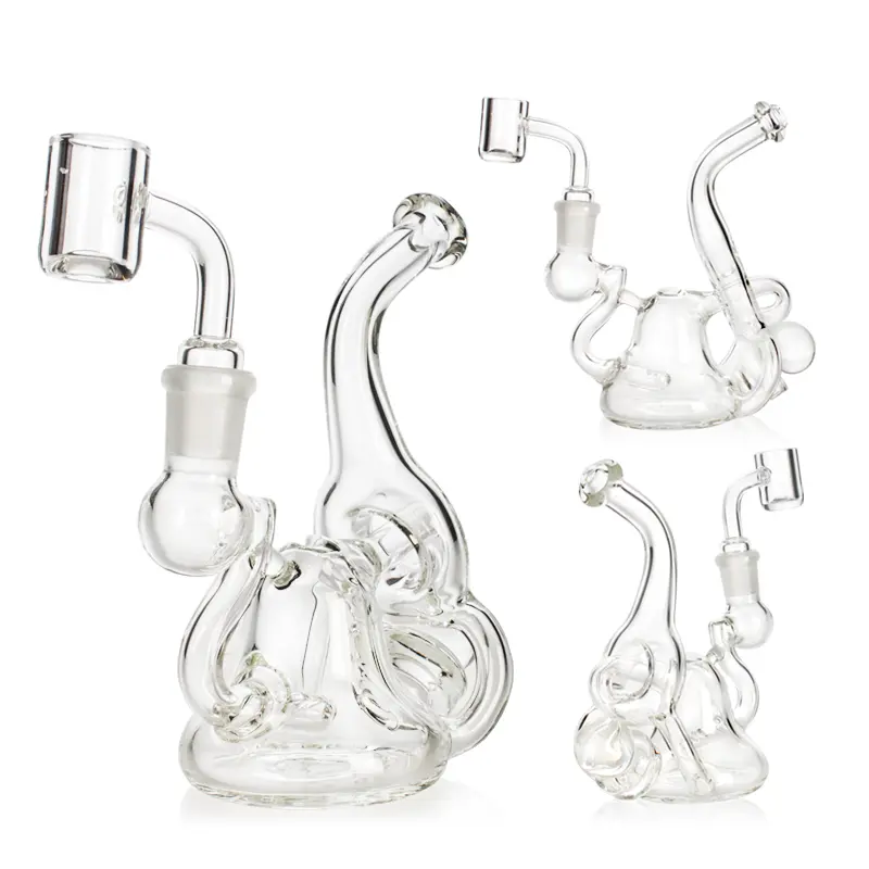 [T-1419-07] Phoenix Glass Water Pipe 14mm Quartz Banger Glass DAB Rig (OG207 5")