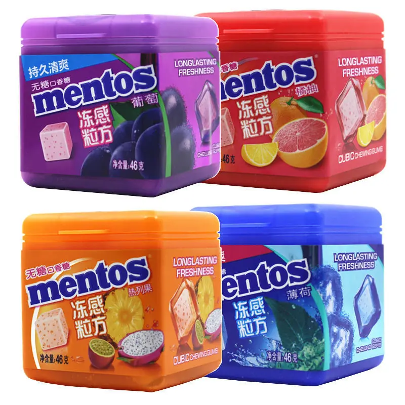 Mentos Frozen Cube Chewing Gum 4PK