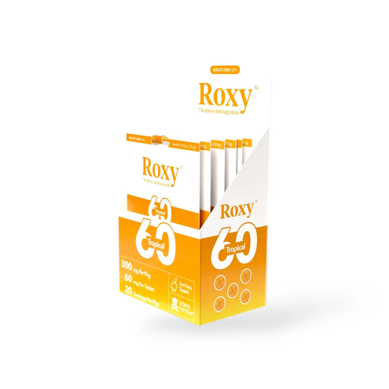[T-1339-01] Roxy XL 5 Blister Pack x 10 Count Box 60mg (Tropical)