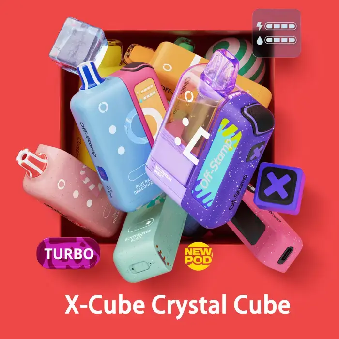 [T-1442-11] Off-Stamp X Cube Crystal Cube 35K POD 17ml 5PK (Strawberry Cream)