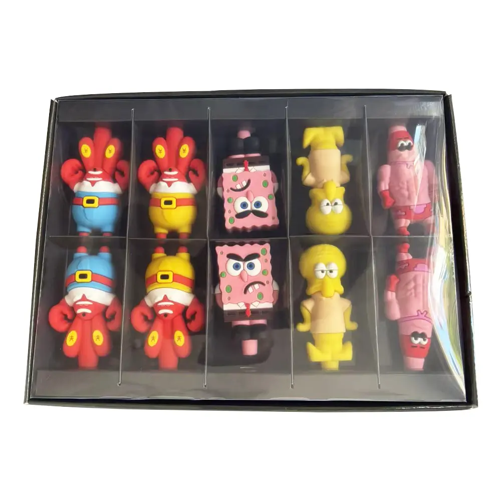 [T-1445-05] Silicone Mix 4 Design Mix 10Pcs/Display (Design 5)