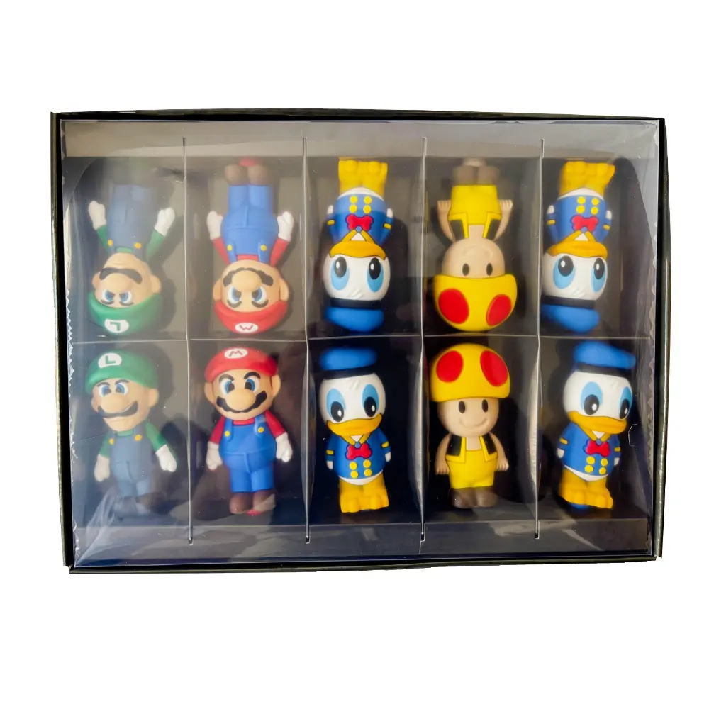 [T-1445-07] Silicone Mix 4 Design Mix 10Pcs/Display (Design 7)