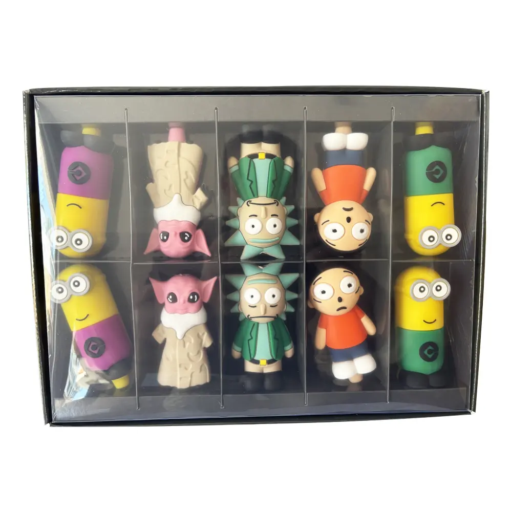 [T-1445-02] Silicone Mix 4 Design Mix 10Pcs/Display (HH-008)