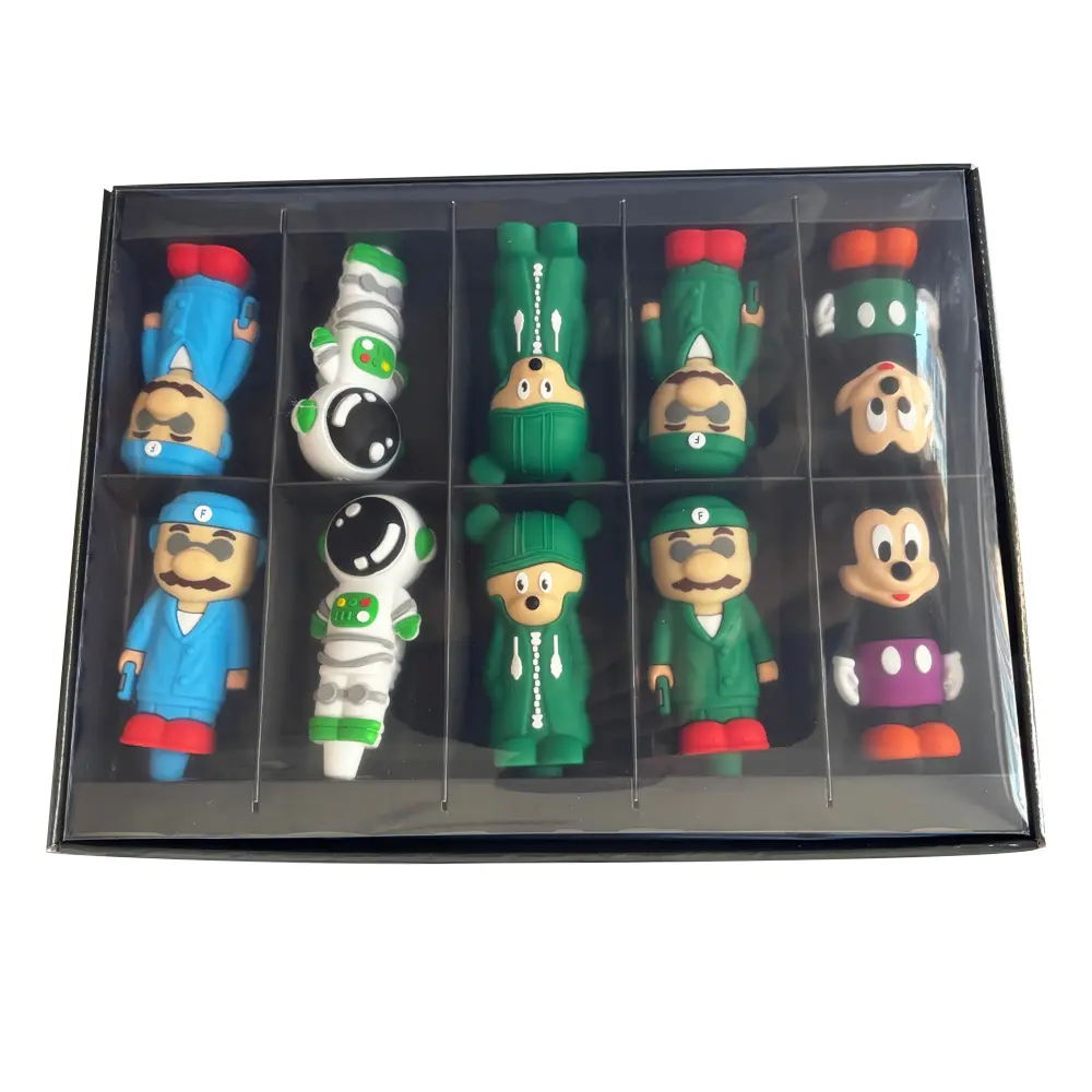 [T-1445-04] Silicone Mix 4 Design Mix 10Pcs/Display (HH-010)