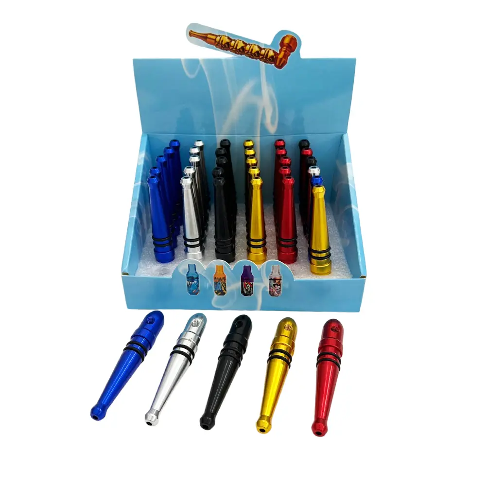 [T-1474-17] Metal Handpipe Display (HMP-018 25pcs/Display)