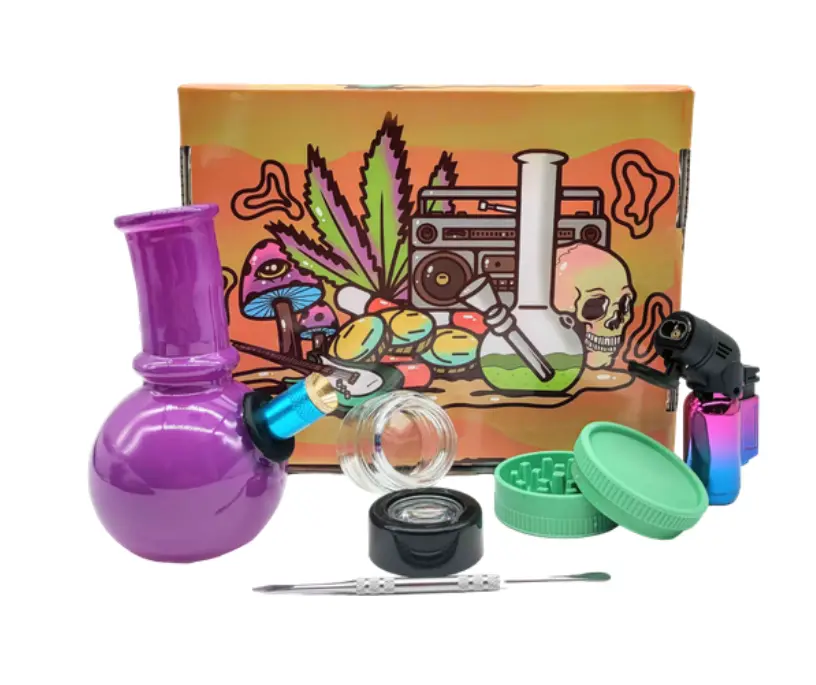 [T-1491-02]  Glass Bottle  Biodegradable  Cigarette Grinder Set (lab tools)