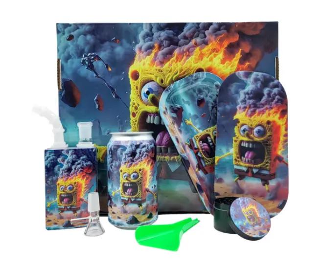 [T-1499-01] Smoking Kit 3D lid rolling Tray with juice bottle kit (Design 1)