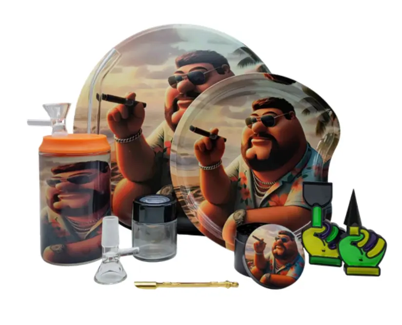 [T-1502-03] Smoking Kit Round Bag Set Of Hookah Kit (Design 3)