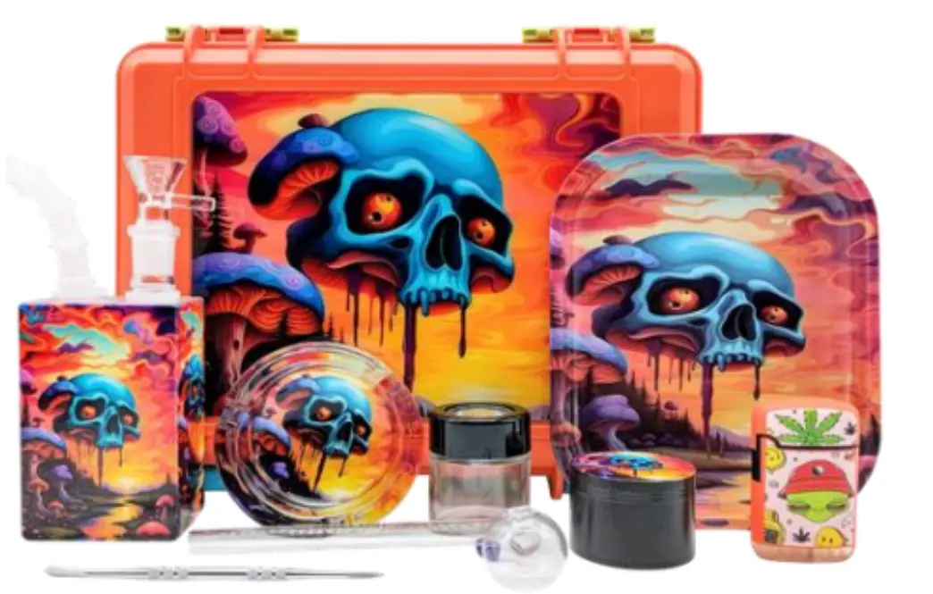 [T-1515-02] SUITECASE WITH JUICE BOX WATERPIPE  (Design 2)