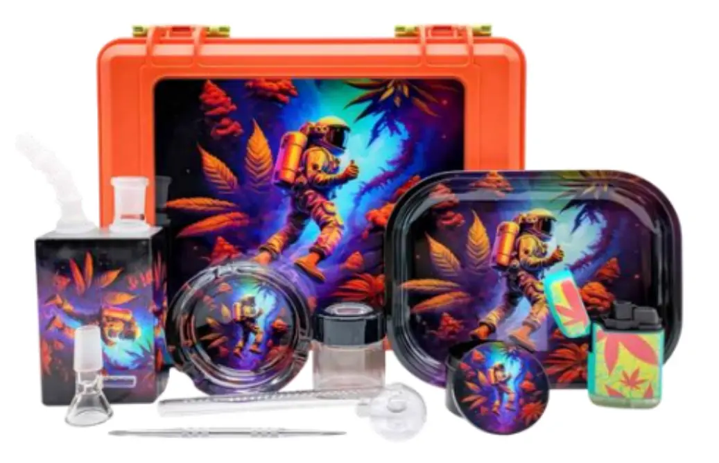 [T-1515-03] SUITECASE WITH JUICE BOX WATERPIPE  (Design 3)