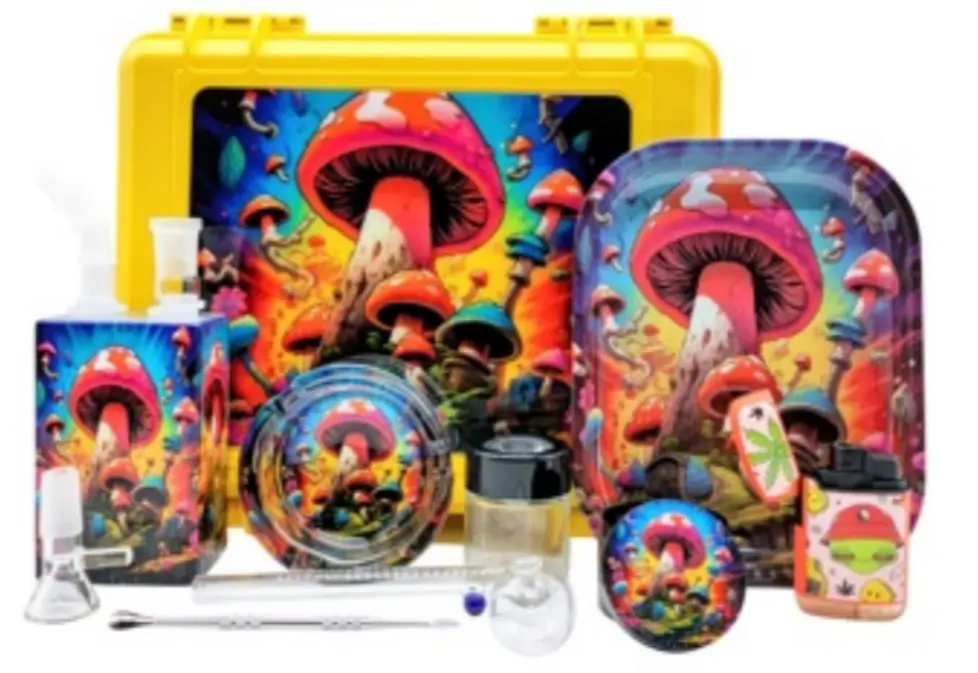 [T-1515-07] SUITECASE WITH JUICE BOX WATERPIPE  (Design 7)