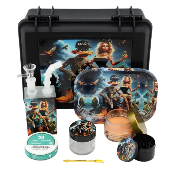 [T-1516-03] SUITECASE WITH JUICE BOX WATERPIPE W/ CANDLE (Design 1)