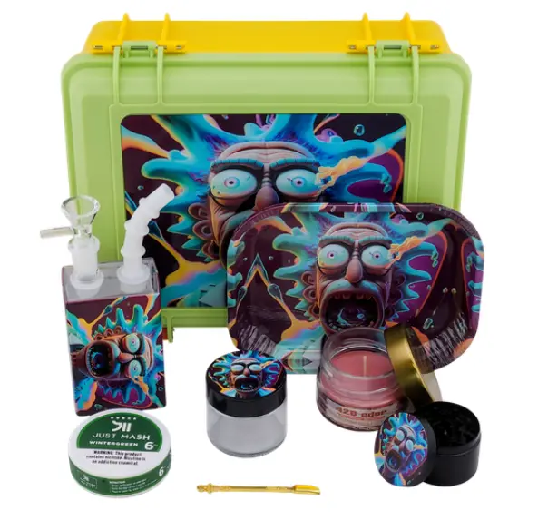 [T-1516-06] SUITECASE WITH JUICE BOX WATERPIPE W/ CANDLE (Design 6)