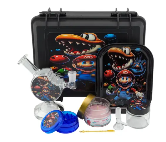 [T-1517-02] SUITECASE WITH COOKIE WATERPIPE W/ CANDLE (Design 5)