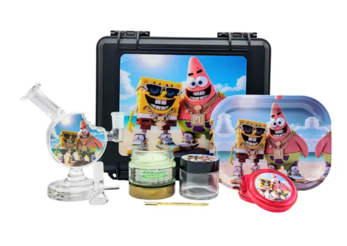 [T-1517-04] SUITECASE WITH COOKIE WATERPIPE W/ CANDLE (Design 2)