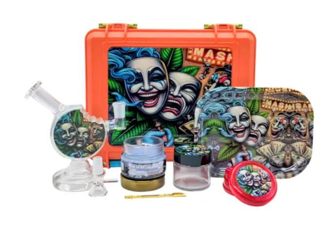 [T-1517-07] SUITECASE WITH COOKIE WATERPIPE W/ CANDLE (Design 7)