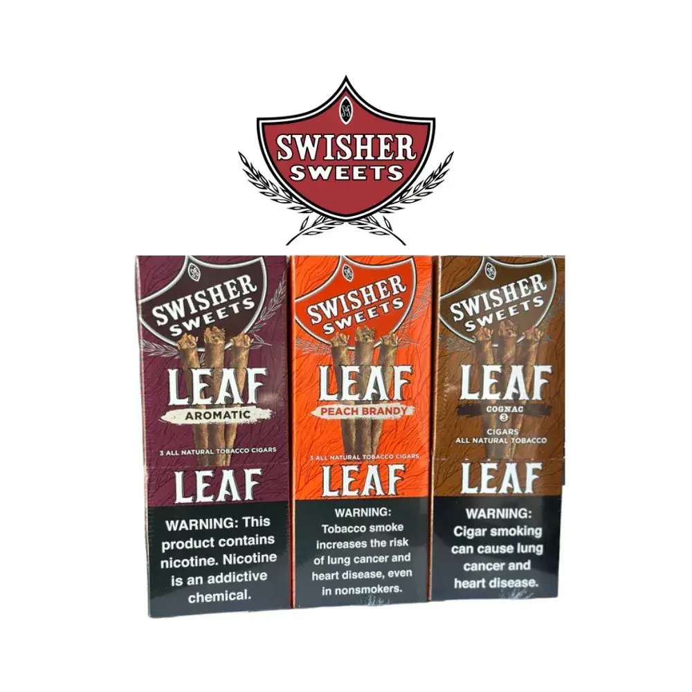 [T-1541-06] Swisher Sweet Leaf 3 For $2.49 Display of 10 (Peach)