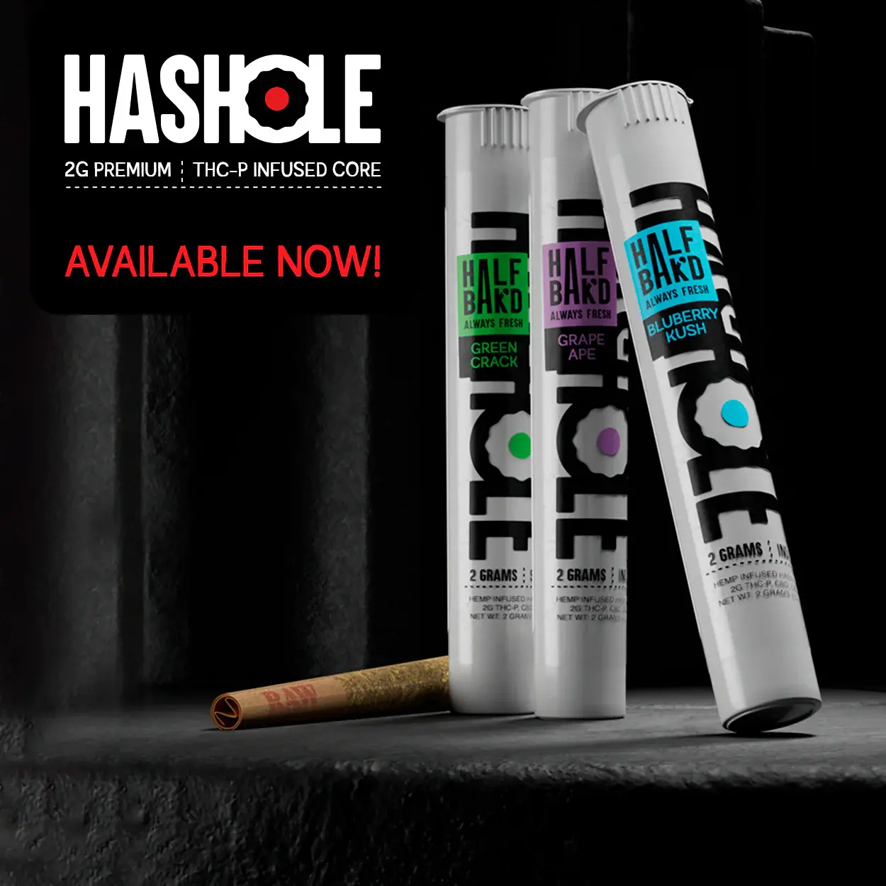 [T-1548-01] Half Bak'd 2G Hashole THC-P 10CT (Green Crack)