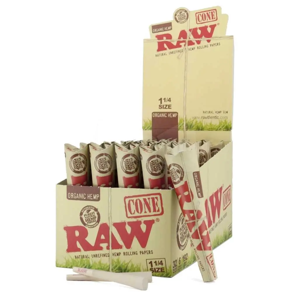 [Q-3190-06] RAW CONE PRE-ROLLES 32CT  (Original King Size 3pk)