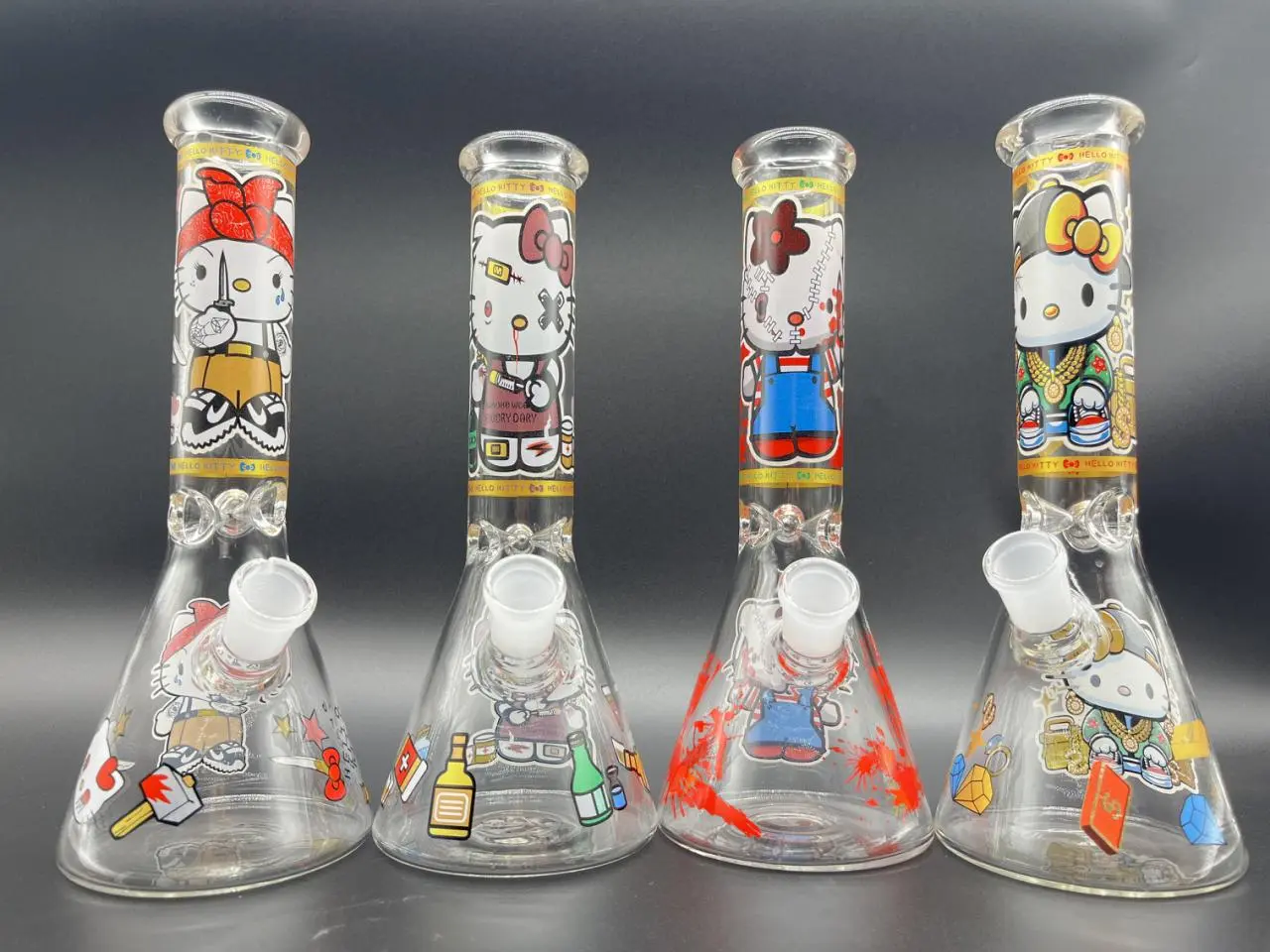 [T-1556-05] Waterpipe 10 Inch Printed Design  (HGB-A05)