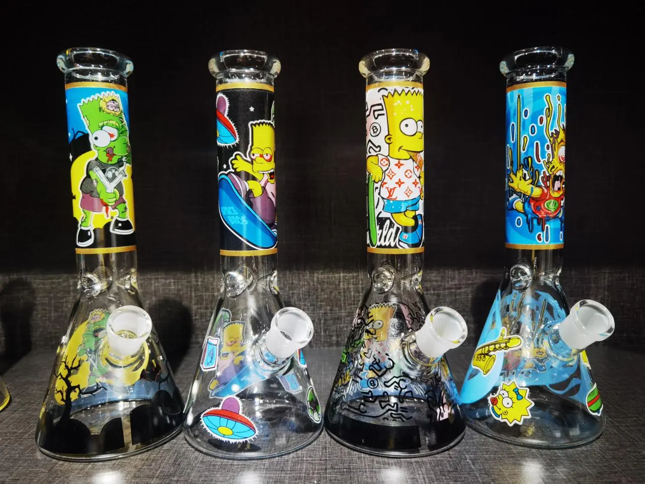 [T-1556-06] Waterpipe 10 Inch Printed Design  (HGB-A06)