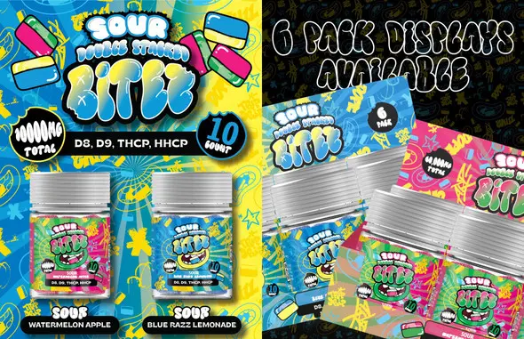 BITEZ GUMMY 10,000MG a Jar 6PK Display D8+D9+THCP