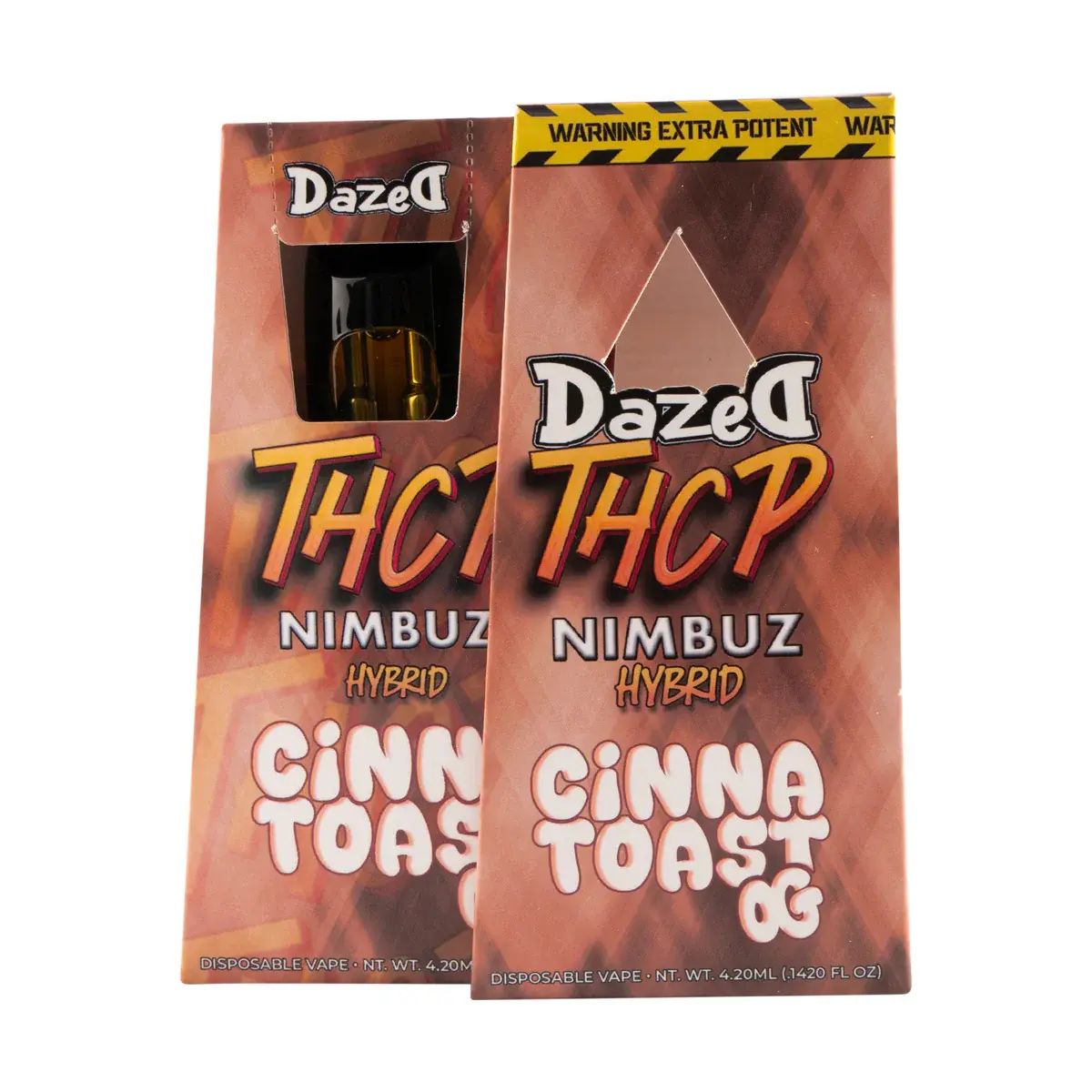 [T-1559-02] Dazed THCP Nimbuz 4.2G Disposable Live Resin 5PK a Box (CinnaToast OG Indica)