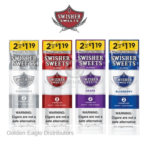 [T-1565-03] Swisher Sweet Cigarillos 2 For $1.19 Display of 30 (BLACK)