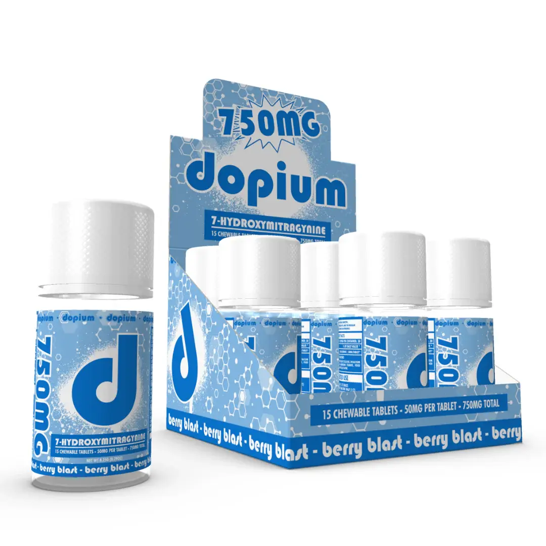 [T-1598-03] Dopium 7-OH Tablets Card 750MG Total (15 Tablets) 9PK (Paradise Punch)