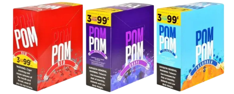 [T-1616-01] Pom Pom Cigarillos 15PK (Grape $1.19)