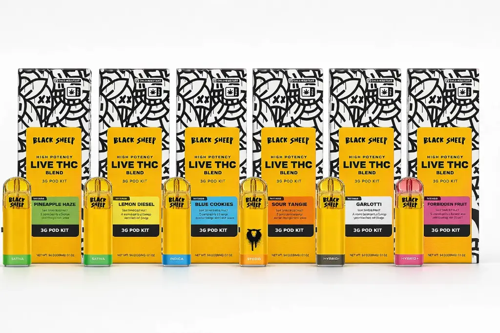 Black Sheep Live THC Blend Pod Starter Kit 3g 6ct