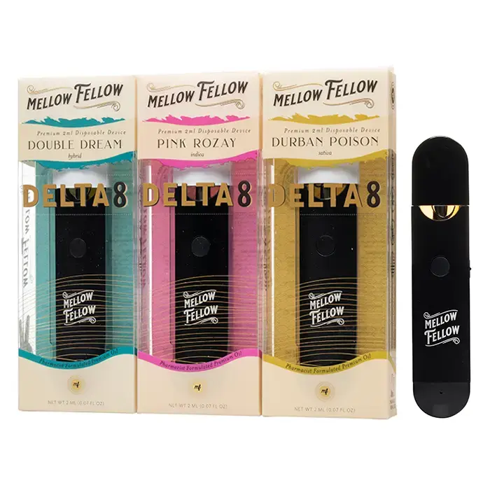 [T-1646-08] MELLOW FELLOW Pre Price Delta 8 2ML Disposable 6PK a Box (Pink Runtz (Sativa))