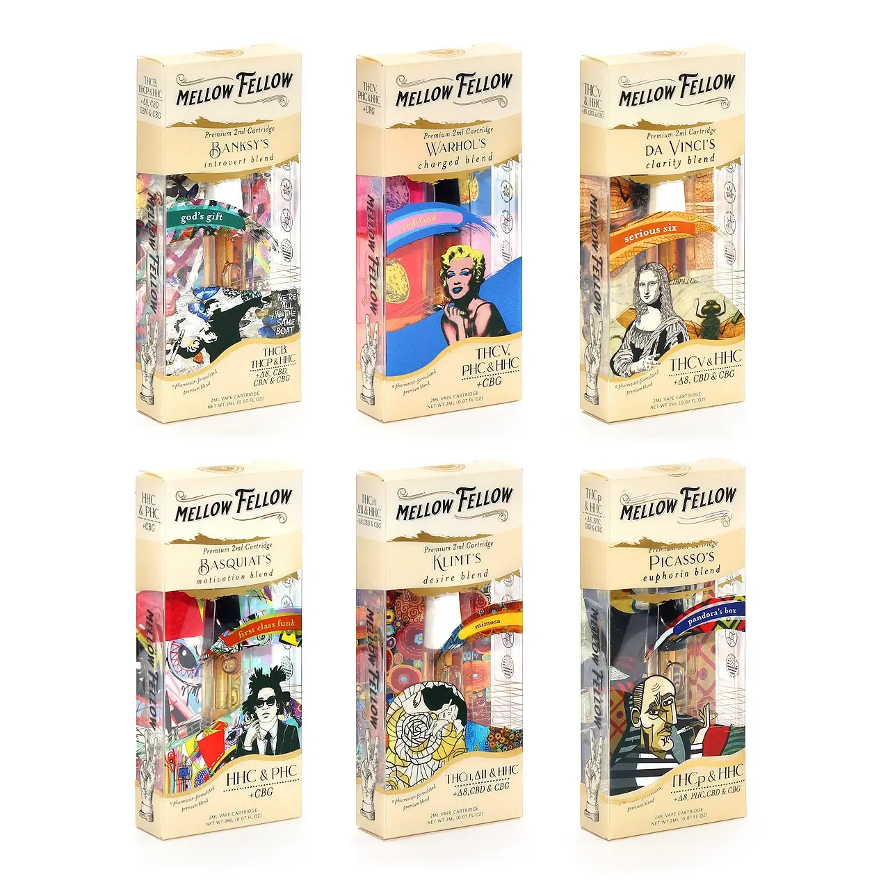 [Q-4330-04] Mellow Fellow 2ML Cart  6PK a Box (Platinum OG)