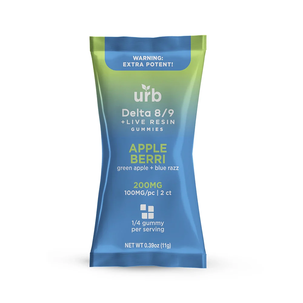 Lifted Made URB 200MG D8/D9 50PK Gummies Apple Berri