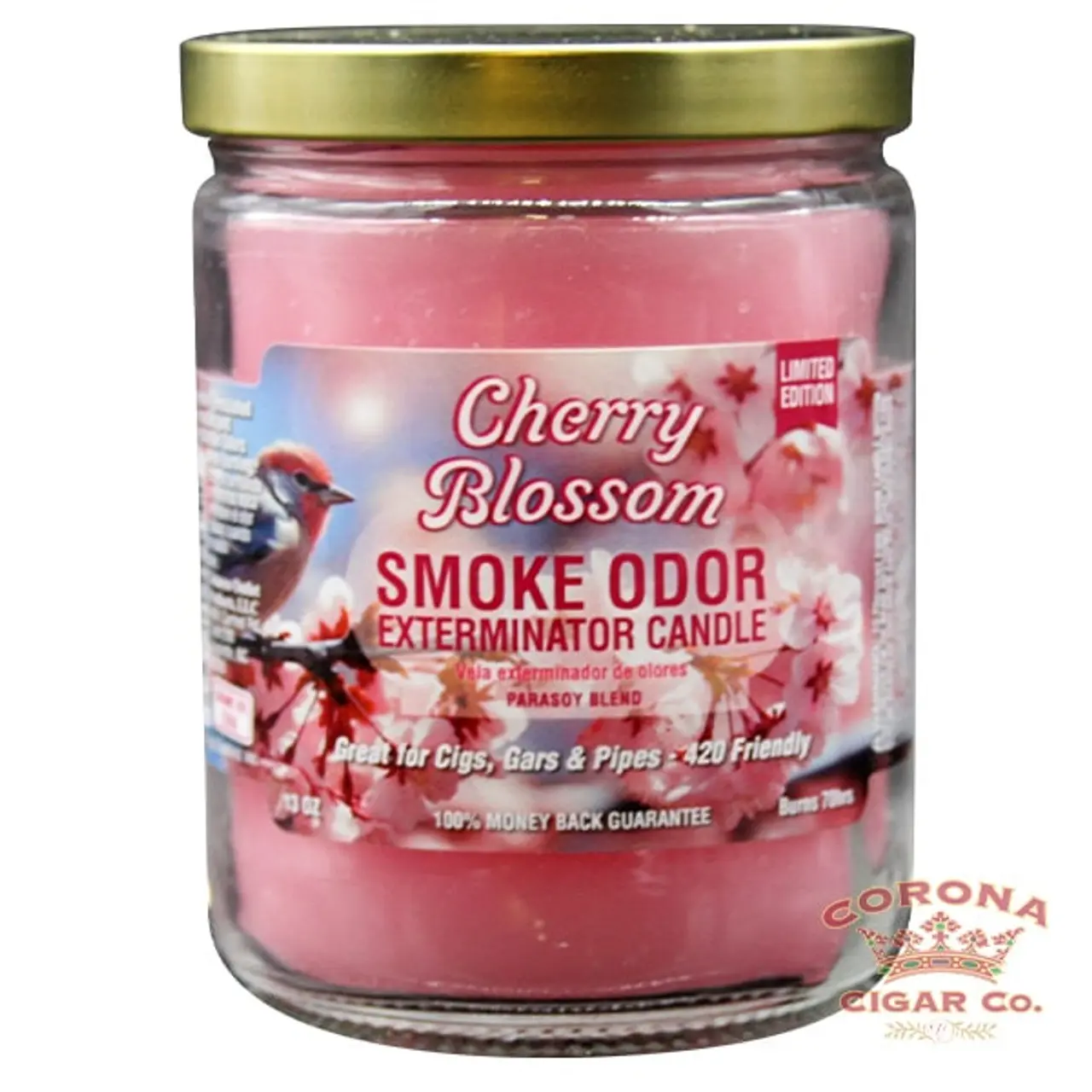 [Q-3568-02] SMOKE ODOR CANDLE 13OZ (Cherry Blossom)
