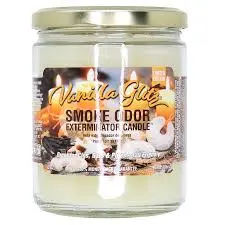 [Q-3568-03] SMOKE ODOR CANDLE 13OZ (Vanilla Glitz)