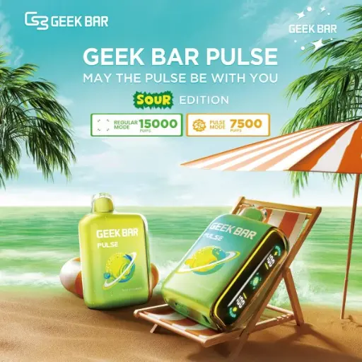 GEEK BAR PULSE DISPOSABLE VAPE 15K PUFFS 5PK 16ML SOUR