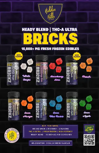 HIDDEN HILLS BLEND BRICKZ 15000MG 1CT