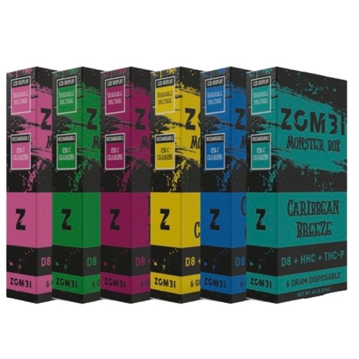 ZOMBI 6g Monster Box Disposable D8 HHC THC-P 6PK