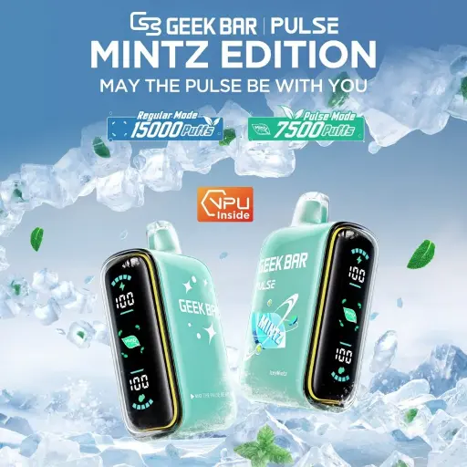 GEEK BAR PULSE DISPOSABLE 15000 PUFFS 5PK 16ML Mintz Editoin
