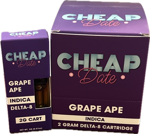 CHEAP DATE 2G DELTA 8 CARTRIDGE 10PK DISPLAY