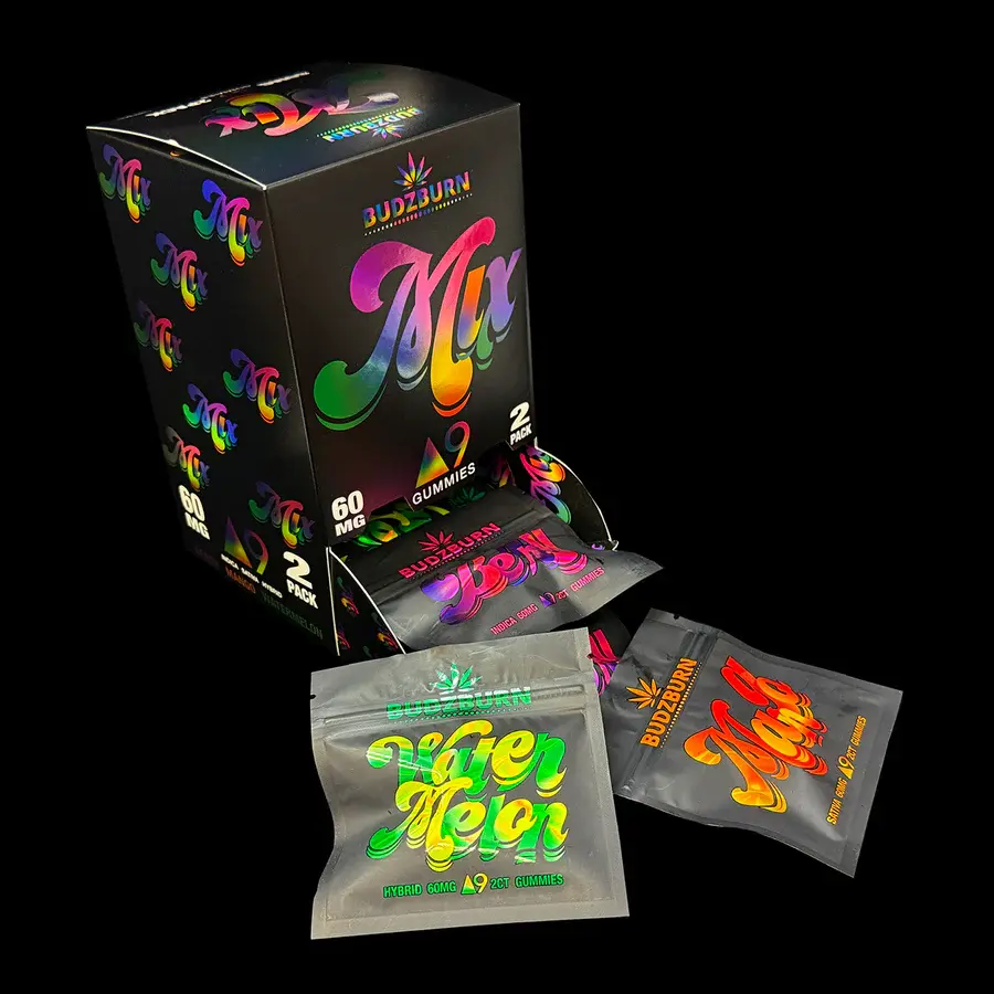 [Q-4766] Budz Burn Delta 9 MIX Gummies - 2pk - 30ct Box