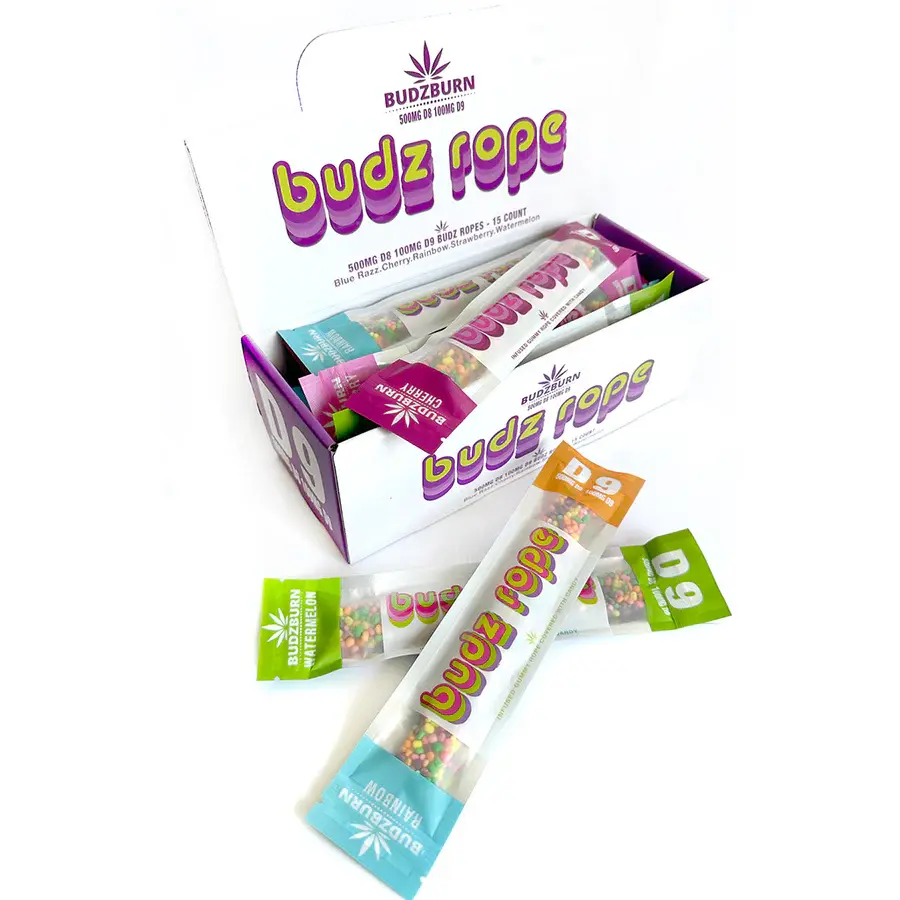 [Q-4769] Budz Burn Delta 9 THC Ropes - 15ct Box