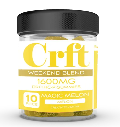 CRFT 10 X 160MG D9 + THC-P jar  GUMMIES