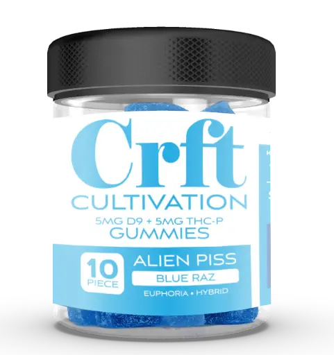 CRFT 10 X 10MG D9 + THC-P jar  GUMMIES