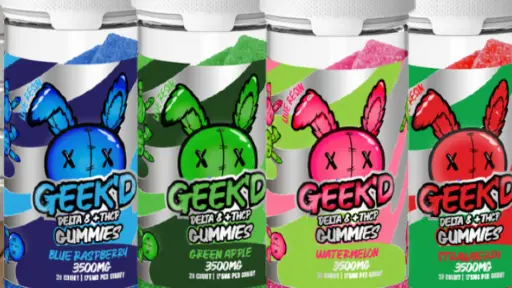 Geek'D Gummy 3500MG jar D8+THCP
