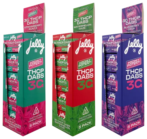 Jelly THC-P Badder Dab 3G Live Rosin 5PK a Box